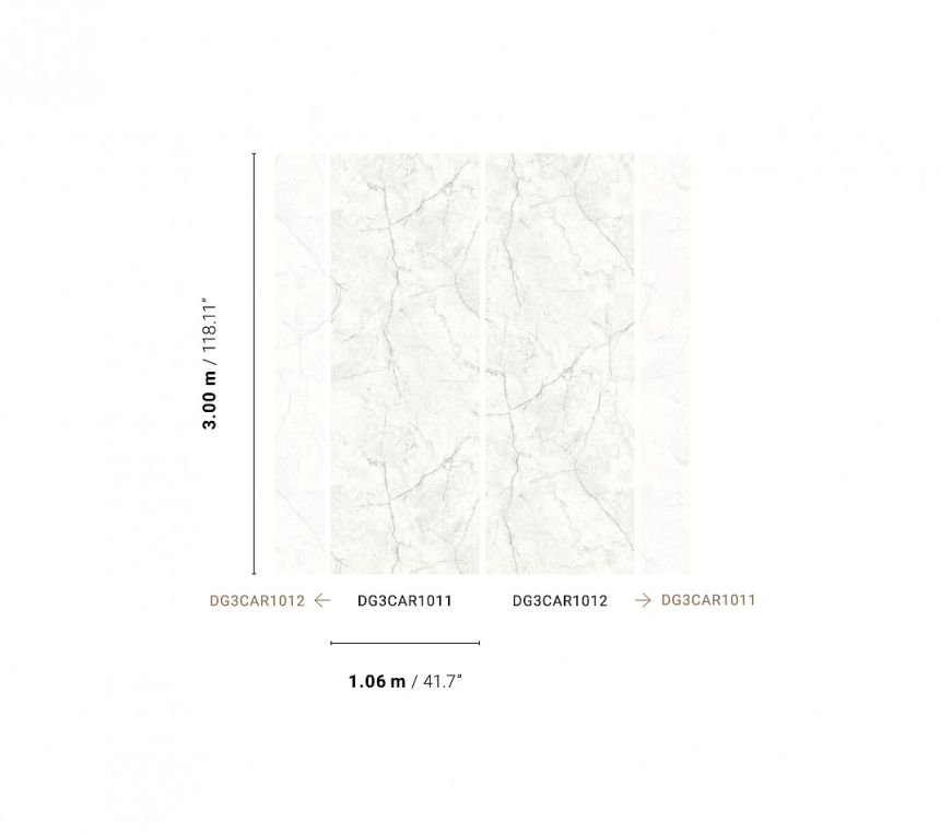 Vliesová fototapeta, bielo-sivý mramor, DG3CAR1011, Wall Designs III, Khroma by Masureel